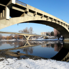 Masarykův most v zimě