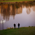 Rybaření na břehu Vltavy