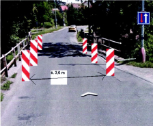 Omezení přejezdu přes most v Minicích