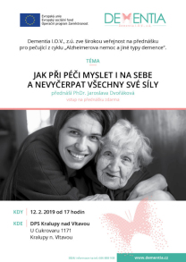 Jak při péči myslet i na sebe a nevyčerpat všechny své síly