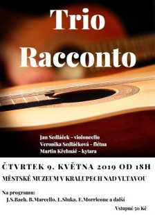 Trio Racconto vystoupí v městském muzeu