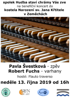 Benefiční koncert v kostele Narození sv. Jana Křtitele v Zeměchách