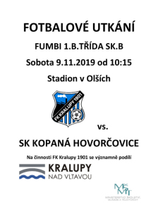 Fotbalové utkání FUMBI 1.B.TŘÍDA SK.B