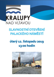 V Kralupech bude slavnostně otevřeno zrekonstruované Palackého náměstí