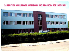Zápis dětí do kralupských mateřských škol pro školní rok 2020/2021