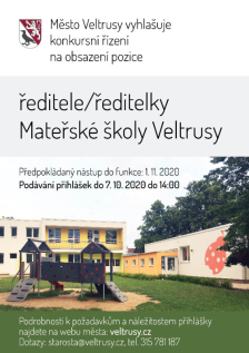 Konkurzní řízení na pozici ředitel(ka) MŠ Veltrusy 