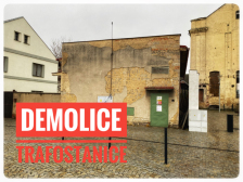 Demolice bývalé trafostanice na Palackého náměstí