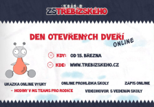Den otevřených dveří ZŠ Třebízského online