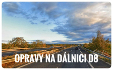 Opravy na dálnici D8 (uzavření výjezdové a nájezdové větve "EXIT 9" ve směru Ústí n. L. (08.07. 2021 - 10.08. 2021)