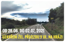 Uzavření železničního přejezdu v ulici Na Hrázi (od 28.06. do 02.07. 2021)