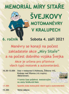 Memoriál Míry Sitaře - Švejkovy motomanévry v Kralupech