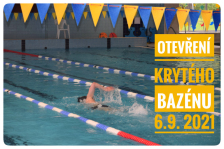 Krytý bazén bude otevřen od 06.09. 2021