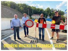 Rekonstrukce minického mostku byla dokončena. Opravena byla i část navazující komunikace