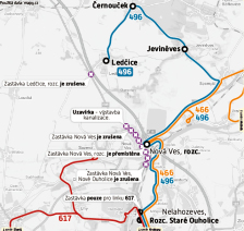 Uzavírka komunikace II/608 v Nové Vsi - výstavba kanalizace (2. etapa)