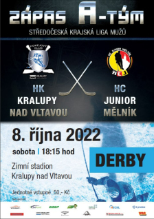 Hokejové derby: HK Kralupy - HC Junior Mělník (08.10. 2022 - 18:15)