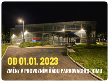 Změny v provozním řádu parkovacího domu od 01.01. 2023