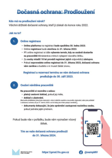 Informační materiály k prodlužování dočasné ochrany