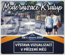 Modernizace Kralup - výstava vizualizací v přízemí MěÚ