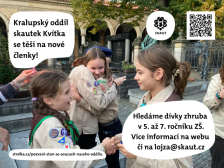Kralupský oddíl skautek Kvítka hledá nové členky