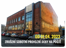 Zrušení sobotní provozní doby na poště v Nerudově ulici