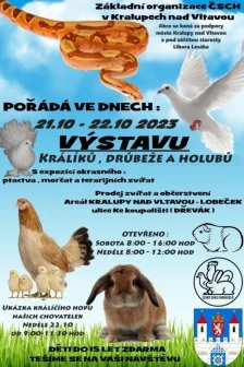 Výstava králíků, drůbeže a holubů (21.10. - 22.10. 2023)
