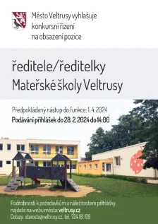 Konkurzní řízení na pozici ředitel(ka) MŠ Veltrusy