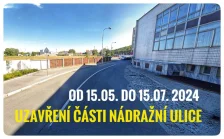 Úplná uzavírka části Nádražní ulice od 15.05. do 15.07. 2024