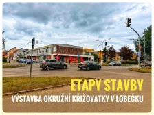 Výstavba okružní křižovatky v Lobečku - popis jednotlivých stavebních etap