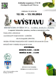 Výstava drobného zvířectva (12.10. - 13.10. 2024)