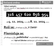 Dočasné dopravní opatření v ulici Generála Klapálka