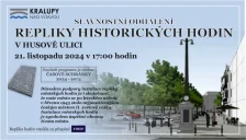 Slavnostní odhalení repliky historických hodin v Husově ulici