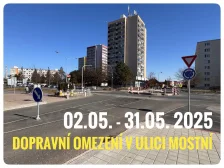 Omezení dopravy v ulici Mostní a změny v JŘ autobusové dopravy (od 02.05. do 31.05. 2025)