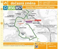 Změna jízdního řádu linek 856 a 857