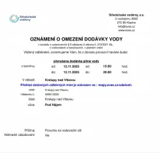 <div><br></div><div>Oznámení o omezení dodávky vody (12.11. 2025)</div>