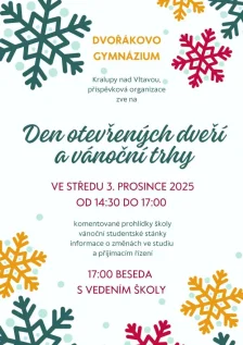 Den otevřených dveří Dvořákova gymnázia