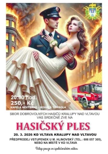 Pozvánka na Hasičský ples SDH Kralupy nad Vltavou (20.03. 2026)