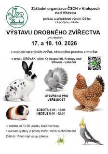 Výstava drobného zvířectva (17.10. - 18.10. 2026)